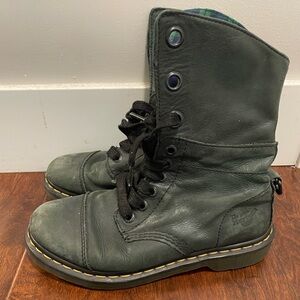 DR.MARTENS - Rare dark green Aimilita fold down boots size 39